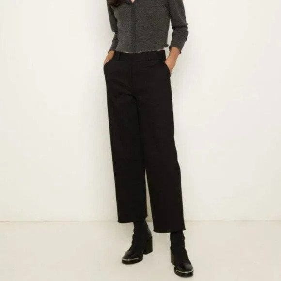 Oak + Fort Black Cropped Wide Leg Trousers NWT ✌️ - Picture 1 of 3
